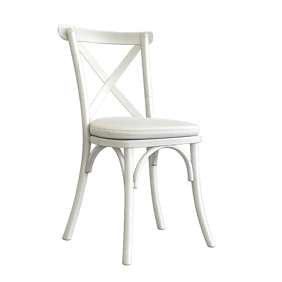 Cross back metalica blanca